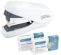 Rapesco Tűzőgép, 24/6, 35 lap, könnyített tűzés, antibakteriális, RAPESCO "ECO Less Effort", fehér (IR1689) - fiorex