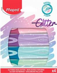 Maped Szövegkiemelő készlet, 1-5 mm, MAPED "Glitter Fluo Peps", vegyes pasztell színek (IMA742046) - fiorex