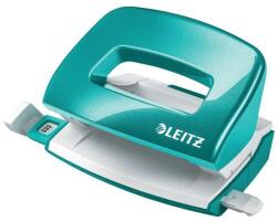Leitz Lyukasztó, kétlyukú, 10 lap, fém, mini, LEITZ "Nexxt Wow", jégkék (E50601051) - fiorex