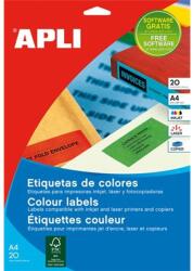 APLI Etikett, 105x148 mm, színes, APLI, kék, 80 etikett/csomag (LCA12992) - fiorex