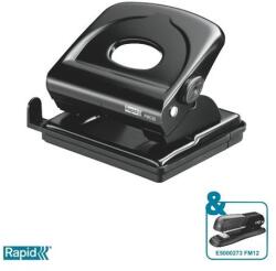 RAPID Lyukasztó, kétlyukú, 25 lap, fém, RAPID "FMC25", fekete (E21835501) - fiorex