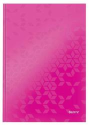 Leitz Beíró, A4, vonalas, 80 lap, keményfedeles, LEITZ "Wow", rózsaszín (E46251023) - fiorex