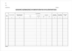 Victoria Paper Nyomtatvány, szigorú számadású nyomtatványok nyilvántartása, 25 lap, A4, VICTORIA PAPER (NVKO1827)