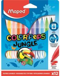 Maped Filctoll készlet, 2, 8 mm, kimosható, MAPED "Color`Peps Jungle", 12 különböző szín (IMA845420) - fiorex