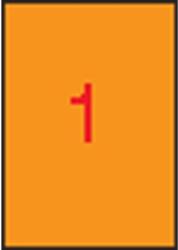 APLI Etikett, 210x297 mm, színes, APLI, neon narancs, 100 etikett/csomag (LCA11748) - fiorex