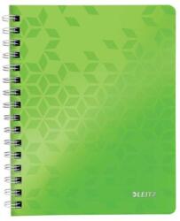 Leitz Spirálfüzet, A5, kockás, 80 lap, LEITZ "Wow", zöld (E46410054) - fiorex