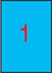 APLI Etikett, 210x297 mm, színes, APLI, kék, 100 etikett/csomag (LCA11839)