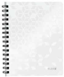 Leitz Spirálfüzet, A5, vonalas, 80 lap, LEITZ "Wow", fehér (E46390001) - fiorex
