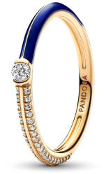 Pandora ME pavé és kék dupla Sárga arany Gyűrű - 162528C01-50 (162528C01-50)