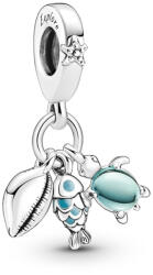 Pandora Moments Hal, tengeri teknős és kagyló tripla függő charm - 791697C01 (791697C01)