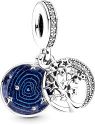 Pandora Moments Fa, hold és galaxis dupla ezüst függő charm - 799645C01 (799645C01)
