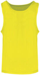 Proact PA047 ujjatlan hálós gyerek megkülönböztető sportpóló Proact, Fluorescent Yellow-10/14 (pa047fye-10-14)