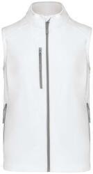 Kariban Férfi 3 rétegű softshell mellény, Kariban KA403, White-L (ka403wh-l)