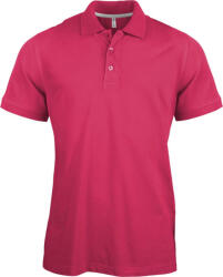Kariban Férfi rövid ujjú galléros piké póló, Kariban KA241, Fuchsia-S (ka241fu-s)
