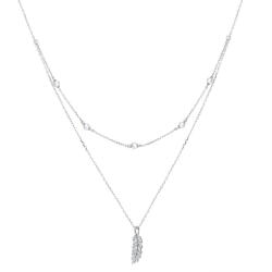 BeSpecial Colier argint dublu cu spic de grau (CZT0015)