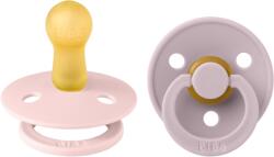 BIBS - Set 2 suzete Colour Latex, tetina rotunda, 6 luni +-Blossom/Dusky Lilac