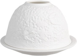 Clayre & Eef Suport lumanare portelan alb 12x8 cm (6CE1738)