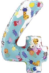 BP Balon din folie pentru aniversare, cifra 4 - Peppa Pig 66 cm