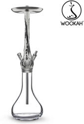 WOOKAH Narghilea WOOKAH din lemn, model White Black, Vas transparent (wk53)