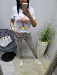 Norafashion Csinos virágmintás női póló (01) (105927)