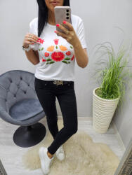 Norafashion Csinos virágmintás női póló (3) (890530)
