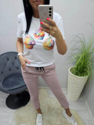 Norafashion Csinos színes muffin mintás póló (142828)