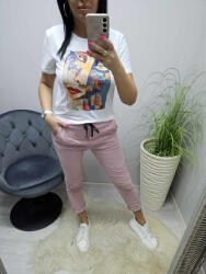 Norafashion Trendi vagány mintás női póló (2) (854681)