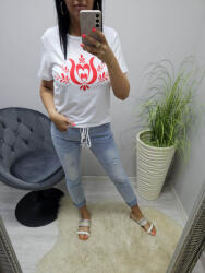 Norafashion Csinos virágmintás női póló (5) (947323)