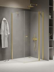 NEW TRENDY New Soleo Light Gold zuhanykabin 110x100 cm négyszögletes arany fényes/átlátszó üveg K-1861