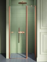 NEW TRENDY New Soleo Copper Brushed zuhanyajtók 110 cm dönthető réz csiszolt/átlátszó üveg D-0523A (D0523A)