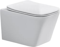 Comad Wall Hung Toilet wc csésze lassú záródású ülőkével függesztett perem nélkül fehér fényes WALL HUNG TOILET WHITE ( E-1060A ) (WALLHUNGTOILETWHITEE1060A)