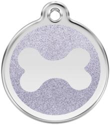 Red Dingo Csillámos Rozsdamentes csont mintás acél biléta ezüst