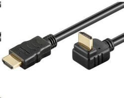 PremiumCord HDMI High Speed Ethernet kábel, aranyozott hajlított csatlakozó 270° 1m (kphdmeb1)