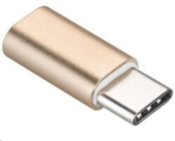 PremiumCord adapter USB 3.1 C/csatlakozó - USB 2.0 Micro-B/női, arany színű (kur31-08)