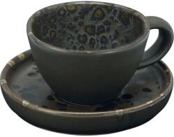 LE COQ PORCELAINE LE COQ Phobos Espresso csésze aljjal, magasság: 45 mm, átmérő: 105 mm, fekete, kék