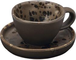 LE COQ PORCELAINE LE COQ Phobos Espresso csésze alátéttel, 0, 08 liter, barna