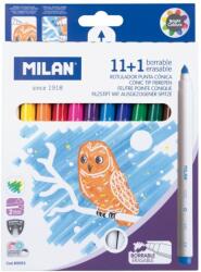 MILAN Carioci Milan 80093, 11 culori + 1 care sterge (80093)