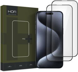 HOFI Folie de protectie Ecran HOFI Glass PRO+ pentru Apple iPhone 16 Pro Max, Sticla Securizata, Full Glue, Set 2 bucati, 2.5D, Neagra (fol/ec/hof/gl//st/fu/se/25d/ne)