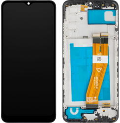 MP Piese si componente Display cu Touchscreen MP compatibil cu Samsung Galaxy A02s A025F, cu Rama, Negru (dis/mp/sga025f/cu/ne) - vexio