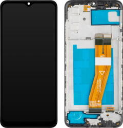 MP Piese si componente Display cu Touchscreen MP compatibil cu Samsung Galaxy A03s A037, cu Rama, Versiune F, Negru (dis/mp/sga037/cu/ve/ne) - vexio