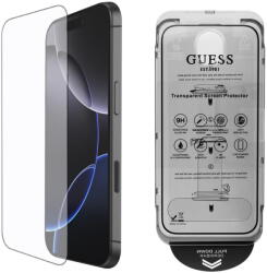 GUESS Folie pentru iPhone 16 Pro - Guess Classic 2.5D Outline (GUTGP16LBOKGCIT) - Black (KF2344973)