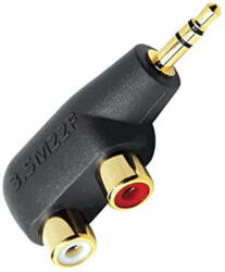 Audioquest Media convertor Adaptor 1xJack3.5 tata la 2xRCA mama Audioquest Hard Mini/RCA Adaptor (3.5MM2RCA)
