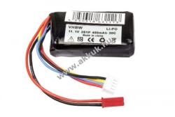 VHBW RC Akku Li-Polimer 11.1V 450mAh, csatlakozó: mini JST, JST-XH 2.54 AWG24
