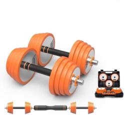 Zoco Body Fit Súlyzókészlet, Zoco Body Fit YLK022, Teljes súly 20 kg, Narancs (ZCB-YLK022-G20)