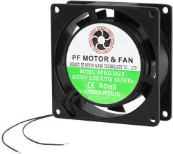 Jing Da Fan PC ventilátor 80x25mm 230V 8025FD csúszó golyóscsapágyazással (85-925)