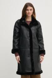 Pedro del Hierro palton femei, culoarea negru, de tranziție, oversize, 7528338 9BYH-KPD0K8_99X (7528338)