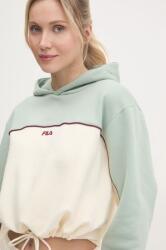 Fila bluza Laagna femei, culoarea verde, cu glugă, cu imprimeu, FAW0907 9BYH-BLD12P_07X (FAW0907)