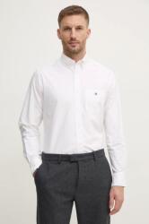 Gant camasa din bumbac barbati, culoarea alb, cu guler button-down, regular, 3000200 9BYH-KDM0MB_00X (3000200)