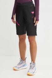 Dynafit pantaloni scurti sport Mezzalama Polartec Alpha femei, culoarea negru, cu imprimeu, high waist, 08.0000071601 9BYH-SPD1C4_99X (08.0000071601)