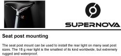 Supernova E3 Tail Light 2 Seat Post 12V eBike hátsó lámpa (NTK2SV12BLK)